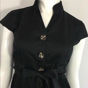 Spense Black Button Down Dress